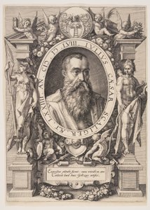 Portret van Julius Caesar Scaliger door Hendrick Goltzius