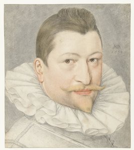 Portret van Johannes Sadeler I door Hendrick Goltzius