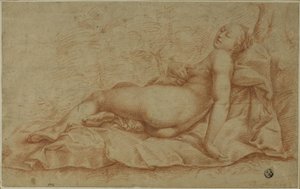 Liggende Venus door Hendrick Goltzius