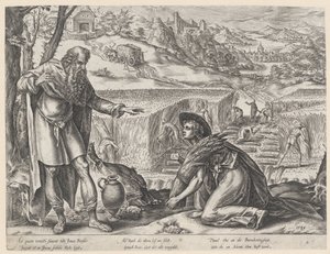 Ruth leest aren in het veld van Boaz