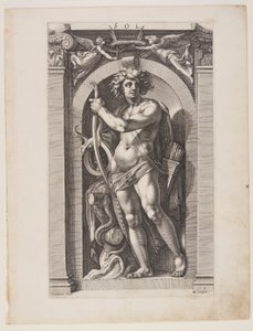 Sol, van Acht Heidense Goden door Hendrick Goltzius