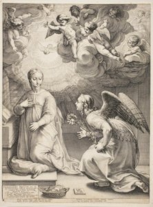 De Annunciatie door Hendrick Goltzius