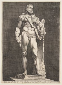 Keizer Commodus als Hercules, van drie beroemde antieke beelden in Rome