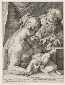 De Heilige Familie door Hendrick Goltzius