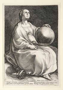 De Negen Muzen door Hendrick Goltzius