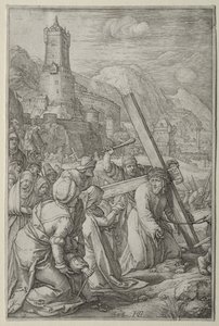 De Passie: Christus draagt het kruis door Hendrick Goltzius