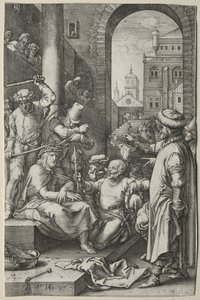 De Passie: De Kroning met Doornen door Hendrick Goltzius