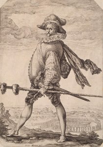 De kapitein van de infanterie door Hendrick Goltzius