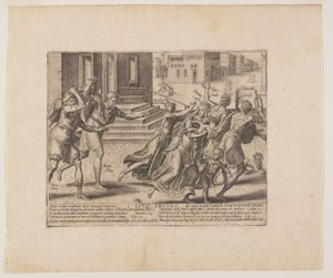 Ieder het zijne, uit Litis Abusus (De misbruiken van de wet) door Hendrick Goltzius