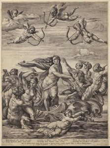 De triomf van Galatea door Hendrick Goltzius