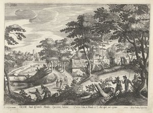 Landschap met een jachtscène