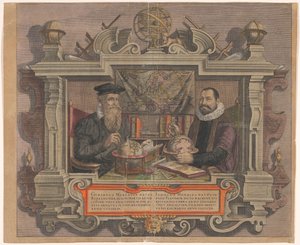 Portret van Jodocus Hondius en Gerard Mercator