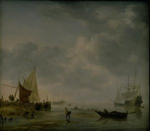 Uitzicht op een Nederlandse rede door Hendrick Jacobsz Dubbels