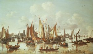 Nederlandse schepen in de haven van Dordrecht