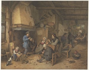 Boerengezelschap binnenshuis