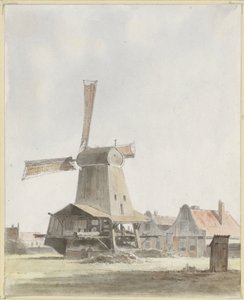 Houtzaagmolen door Hendrik Abraham Klinkhamer