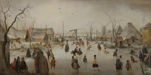 IJssporten, ca.1610 door Hendrik Avercamp