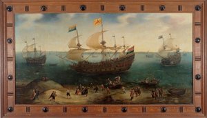 Het Amsterdamse viermastschip De Hollandse Tuyn en andere schepen keren terug uit Brazilië onder bevel van Paulus van Caerden