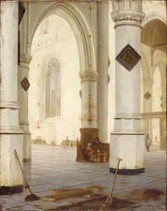 Kerkinterieur door Hendrik Cornelisz. van Vliet