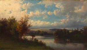 Landschap bij Granby, Connecticut, ca. 1870 door Hendrik Dirk Kruseman van Elten