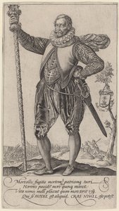 Een Piekeman naar Links Gekeerd door Hendrik Goltzius