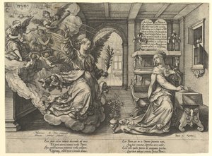 Annunciatie door Hendrik Goltzius