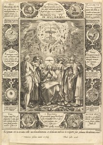 Benedicta tu in Mulieribus, uit Christelijke en Profane Allegorieën door Hendrik Goltzius