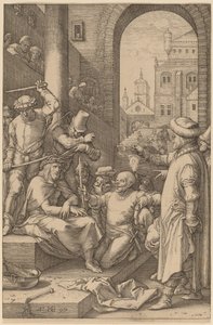 Christus met Doornenkroon door Hendrik Goltzius