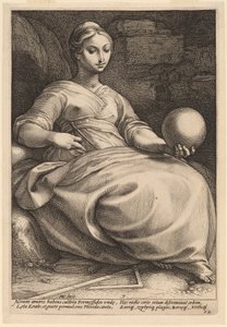 Erato door Hendrik Goltzius