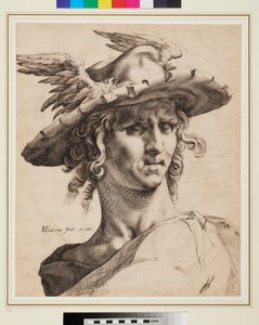 Hoofd van Mercurius door Hendrik Goltzius