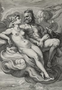 Jupiter en Juno, c.1593-94 door Hendrik Goltzius