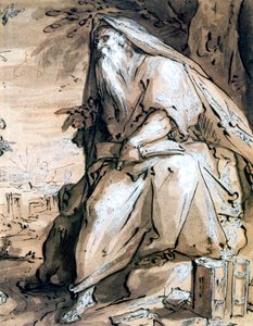 Profeet, c1600 door Hendrik Goltzius