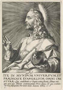 Salvator Mundi door Hendrik Goltzius
