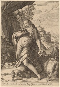 St. Maria Magdalena boetvaardig door Hendrik Goltzius