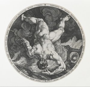 Tantalus door Hendrik Goltzius