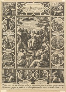 De acht zaligsprekingen door Hendrik Goltzius