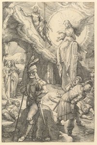 De opstanding, uit De passie van Christus door Hendrik Goltzius