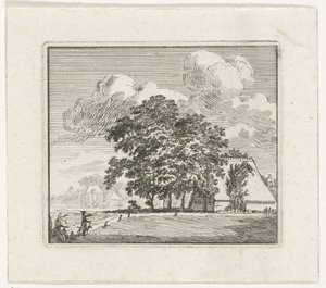 Boerderij in een landschap