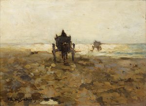 Clammers paardenrit door Hendrik Johannes Weissenbruch