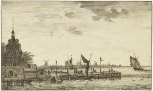 Havengezicht op het Oude Hooft te Rotterdam