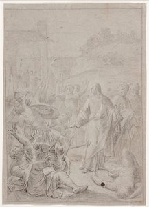 De gevangenneming van Christus. Compositieschets door Hendrik Krock