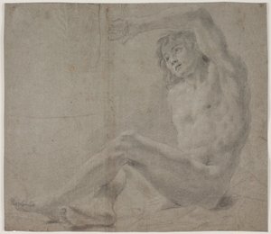 Mannelijke modelstudie door Hendrik Krock