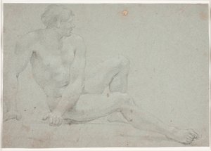 Mannelijke modelstudie, zittend