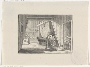 Figuren in een molen aan het werk