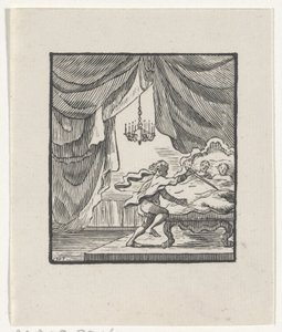 Voorstelling van een verhaal uit de Aesopus fabelen door Hendrik Numan