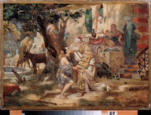 De terugkeer van de verloren zoon, schilderij van Henryk Siemiradzki (1843-1902), olie op doek, Poolse kunst door Henryk Siemiradzki