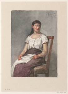 Zittend meisje