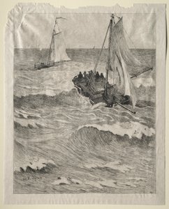 Mariene Scene door Hendrik Willem Mesdag