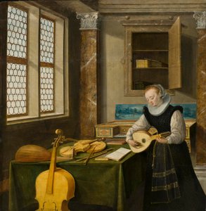 Dame die de luit speelt, c.1610
