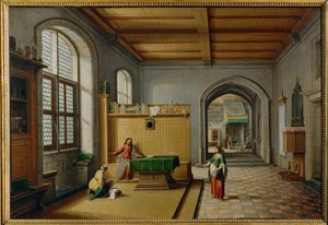 Jezus in het huis van Martha en Maria van Bethanië ...